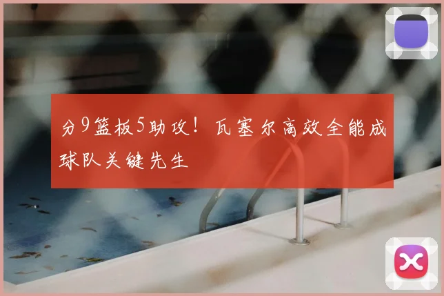 分9篮板5助攻!瓦塞尔高效全能成球队关键先生